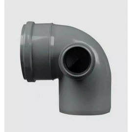 110 mm Soil Pipe Elbow Bend 90° Socket, 50 mm Right Side Inlet PVC Fitting