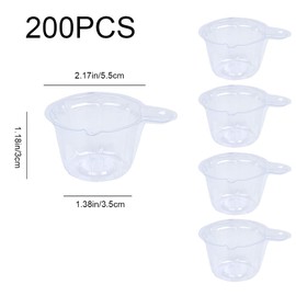 200 Pcs Plastic Disposable Urine Collection Cups 40 ML Plastic Urine Specimen Cups Ovulation Test Urine Specimen Cups for HCG Pregnancy Test