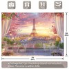 Luminora Fabric 7x5ft Paris Eiffel Tower Backdrop Cityscape Terrace Pink