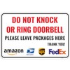 1PC Do Not Knock Or Ring Doorbell Sign 12 x
