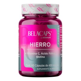 Solanum Belacaps Hierro+vitamina C+acido Fólico 60 Caps Sabor Sin Sabor