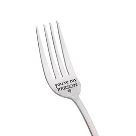 Funny Husband Wife Valentines Gifts for Boyfriend Girlfriend Anniversary Birthday Gifts for Fiancee Fiance Engagement Gift for Men Women You're My Person Fork Gift for Couple Gifts for Bf Gf
