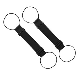 Hsthe Sea 2pcs Luggage Elastic Fastening Straps Portable Travel Suitcase Accessories Adjustable Luggage Straps For Luggage Fixing Bags (Black)