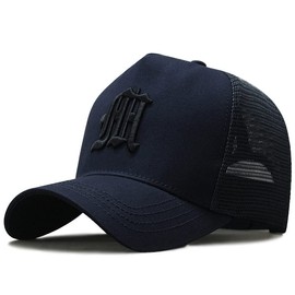 Xinjd Unisex Cap, Large Size, Hat, Deep, 22.0 - 25.6 inches (56 - 65 cm), Unisex, Stylish, Cool, Brim Length, Popular, Navy-B