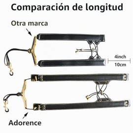 Correa para el hombro para saxofón alargada de Adirence – piel auténtica, 100% hecha a mano, sin estrés en el cuello, correa para el hombro para saxof