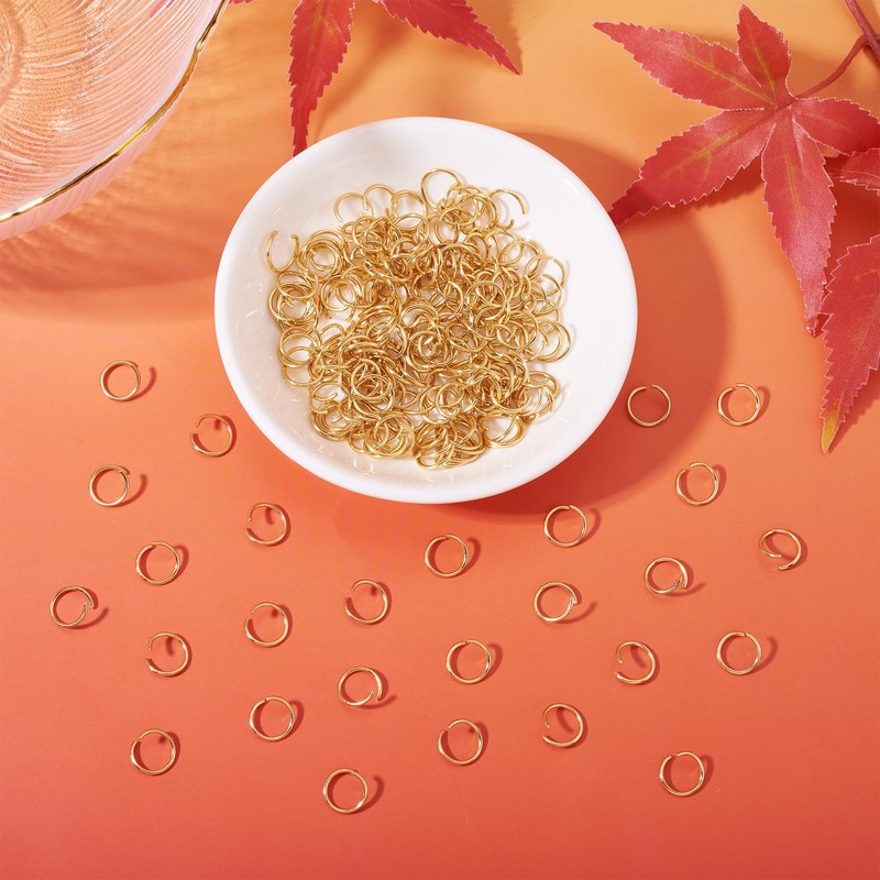 Craftdady 200pcs Stainless Steel Jump Rings 10mm Strong Metal Open