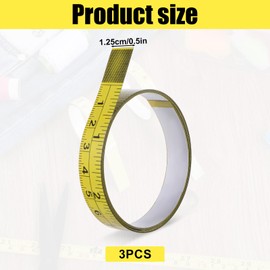 3Pcs Steel Self-Adhesive Measuring Tape 40"/100cm Imperial and Metric Tape with Adhesive Backing, Left to Right Sticky Measure Tape for Workbench Painting Sewing Drafting Woodworking (Yellow)