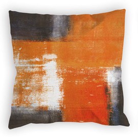 COLORPAPA Burnt Orange Throw Pillow Covers 20x20 Set of 4 Decorative Cushion Cover Taupe Abstract Art Painting Pillowcase for Sofa Bedroom Living Room Décor
