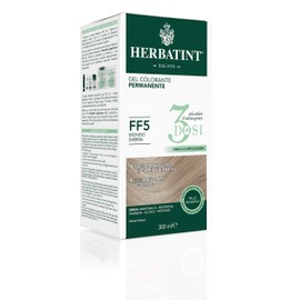 Herbatint Permanent Colour Gel 3 Cans 300ml - 3 Cans - FF5 Sand Blonde Ammonia Free for Sensitive Skin 100% Coverage for White Hair with 8 Natural Organic Extracts