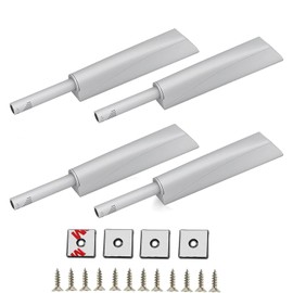 GoldRock Pressure Door Opener, Push to Open Door Opener, Grey, Pack of 4, Tip On for Doors, Soft Close Retrofitting, Soft Close Door Damper, Magnetic Catch Damper for Cabinet Doors, Magnetic Door