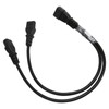 Single C14 to Dual 5 15R C13 Cord Short Power