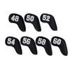 Prof 7Pcs Leather Wedge Golf Iron Head Covers Protective Club