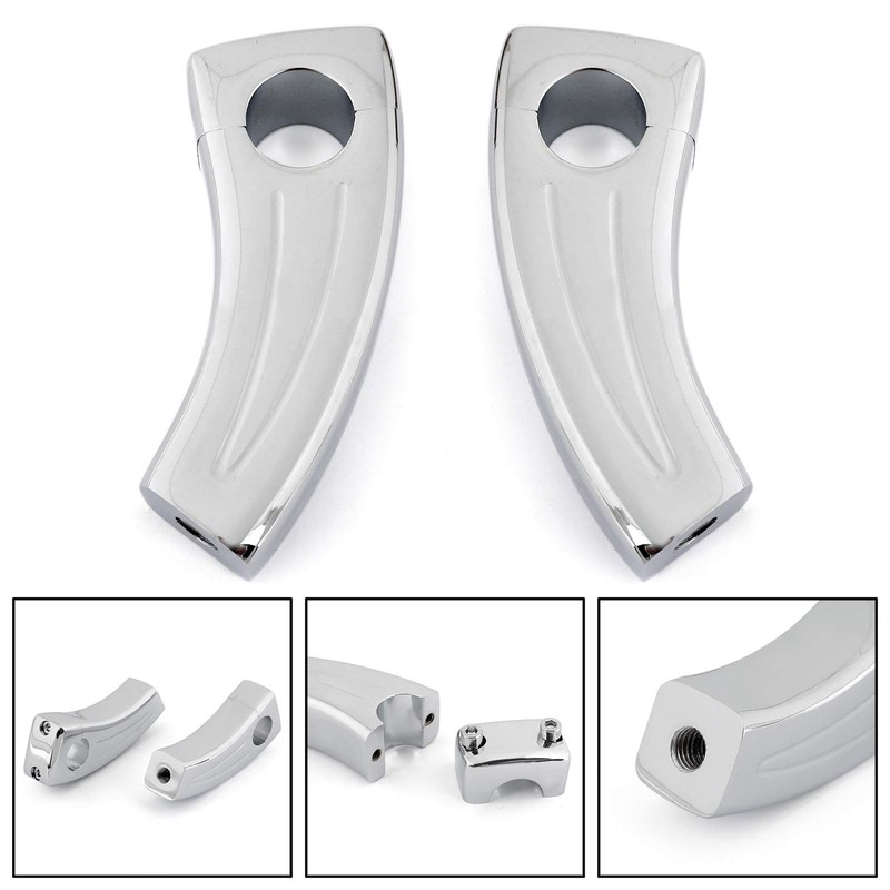 Topteng 3.5 Inch Billet Chrome 1 Inch Bars Riser Pull