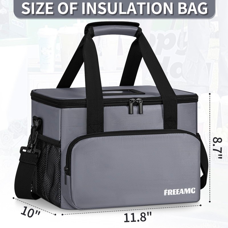 FREEAMG Reusable 6 Cups Drink Carrier, Portable Insulated Drink Caddy