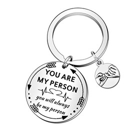 QMVMV You are My Person Gifts Bff Women Teens Girls Best Friends Keyring Birthday Valentines KeyChain