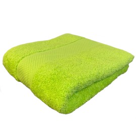 Sue Rossi Hand Towels 100% Turkish Organic Combed Cotton, Bathroom Or Kitchen Towel, 600gsm Thick, Very Soft Plush & Absorbent, 50 x 90cm, Single Or Twin Set Premium Quality (Lime Green, 1)