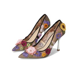 Betsey Johnson Women's Aimey Pump, Black Floral, 6