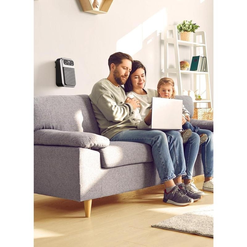 800W Wall Outlet Heater, Remote, LED, Thermostat, Timer, for RV,