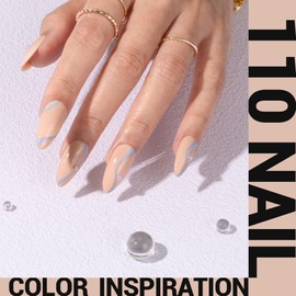 MelodySusie Thick Nude Gel Polish,0.5fl oz Sand Nude Peach Gel Nail Polish All Season Pastel Color 110, Soak Off UV LED Nail Lamp Gel Polish Nail Art Starter Manicure Salon DIY At Home 0.5 Fl Oz