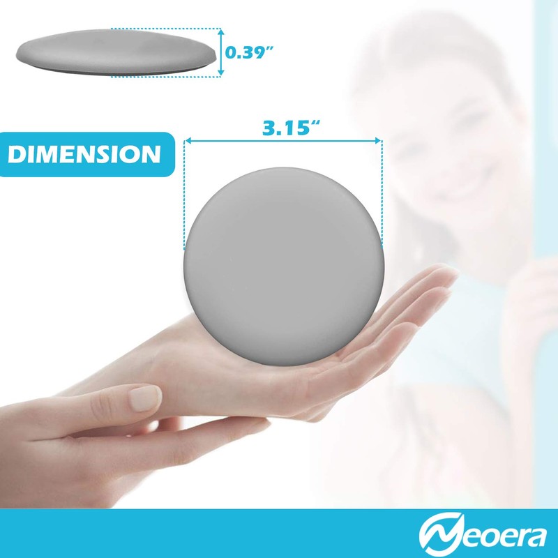 Neoera Door Stopper Wall, 3.15" Round Soft Rubber Door Stop,