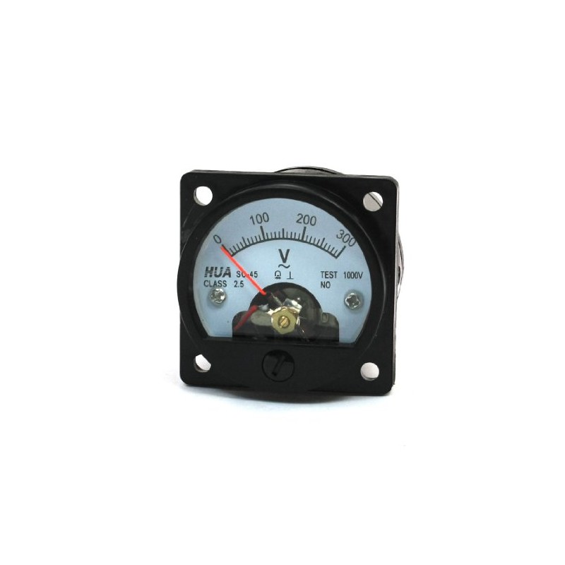 sourcing map AC 0-300V Round Analog Dial Panel Meter Voltmeter