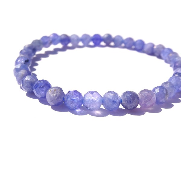 Kanoishi (Take Life for the Better, Happiness Amulet) Tanzanite Bracelet, Women's, Natural Stone, Power Stone, 0.2 - 0.2 inches (4 - 5 mm), Round Cut (For Purification, Rough Stone), Crystal, tanzanite