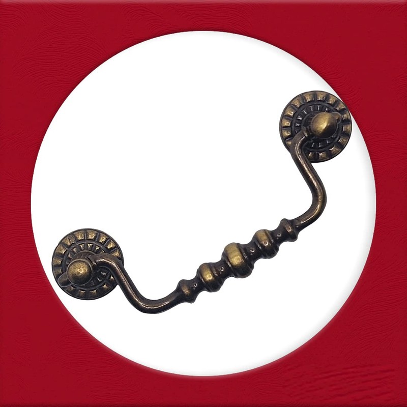 Universal Hardware Solid Vintage Cabinet Handles Antique Brass Swan Neck