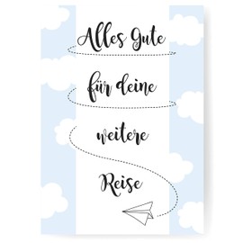Sophies Kartenwelt Funny Farewell Card in DIN A4 Format with Envelope "Paper Plane" - XXL Folding Card with Plenty of Space for Colleagues for Retirement, Change of Job or Maternity Protection