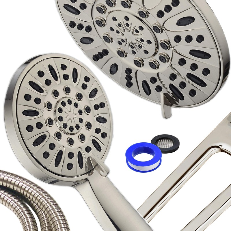 AquaDance High-Pressure 48-Mode 3-Way Shower Spa Combo with Adjustable 18-Inch