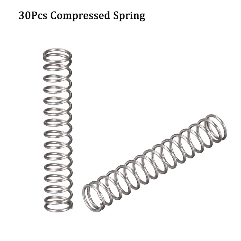TOP-VIGOR 30Pcs Compression Spring, 4mm OD, 0.4mm Wire Size, 25mm