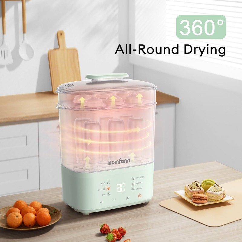 Bottle Sterilizer and Dryer, All-in-One Electric Steam Sterilizer Bottle Sanitizer