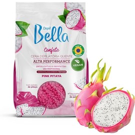 DEPIL BELLA Pink Hard Wax Beads 2.2 lbs for Hair Removal, High-Performance for Short and Resistant Hair, Vegan, Body and Face Wax Beads With Dragon Fruit Extract