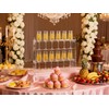 SOVQUEST Acrylic Stemware Rack, 2 Tier 12 Slot Trapezoid Champagne