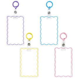 4 soportes para tarjetas fotográficas Kpop de acrílico, para tarjetas de identificación de autobús, carcasa dura, fundas protectoras para fotos (amari
