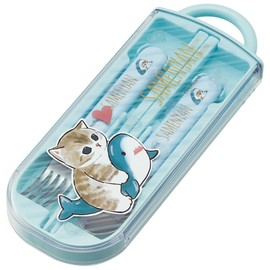 Skater TACC2AG-A Trio Set, Chopsticks, Spoon, Fork, Mofusand Moff Sand, Antibacterial, Made in Japan