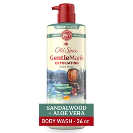 Old Spice Men's Body Wash for Men, Sandalwood + Aloe Vera, 24/7 Shower Fresh, Exfoliation + Moisturization, 26oz