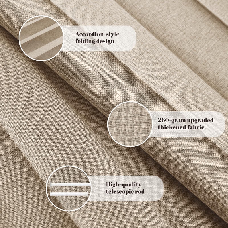 AJAZZ Blackout Curtains 78 Inches Long for Doorways and Closets,