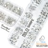 qiipii 4080Pcs Crystal Clear Uñas Rhinestones Multi Formas Flatback Cristal