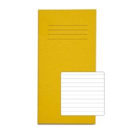 Rhino 8 x 4 Exercise Books, 32 Page / 8mm Lined Paper Notebook, 10 Pack, Writing Book, Office & School Stationery Supplies, Yellow