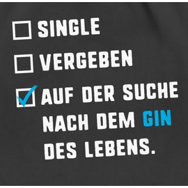 Shirtracer - Gym Bag Backpack - Festival Accessories - Single Gin of Life, 1 black