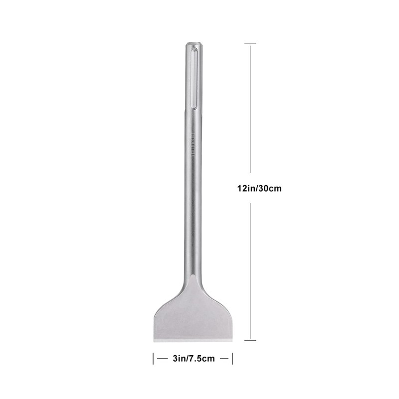 Firecore FS18313 SDS-MAX Scaling Chisel 3-In Wide Curved Tile Chisel