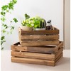 Set of 3 Nesting Wooden Crates, Rustic Wooden Storage Container