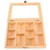 Alipis Rock Display Case Wood Blank Jewelry Organizer Box Tea