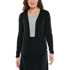 Coolibar UPF 50+ Women's Vrae Everyday Fashion Wrap - Sun Protective (X-Small- Black)
