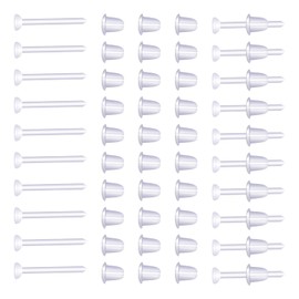 LUTER 150pairs Plastic Earrings, Clear Earrings Invisible Plastic Earrings Plastic Transparent Earrings Plastic Post Earrings Clear Earrings for Sports Jewelry Making Women Men