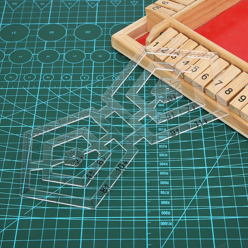 Quilting Ruler, Double Pentagon Quilting Rulers Transparent Acrylic Patchwork Sewing