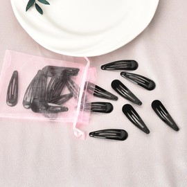 Black Hair Barrettes for Women Snap Hair Clips for Girls Hair Accessories for Children Hair Pins for Thin Hair Slides for Fine Hair Non Slip Hair Grips for Thick Short Hair Stuff for Teens 24Pcs