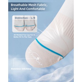 Compression Socks, Women Men Mountain Climbing Hiking Sport Equipment,Left/Right Specific fit，3双