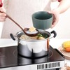 Thickened Stainless Steel Saucepan, 1.6 Quart Double Handle Milk and