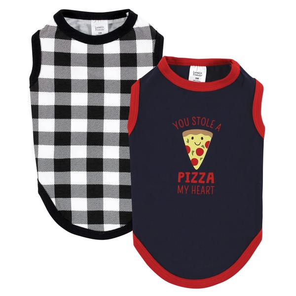 Luvable Friends Dog Pet Dog and Cats Cotton T-Shirts 2pk,